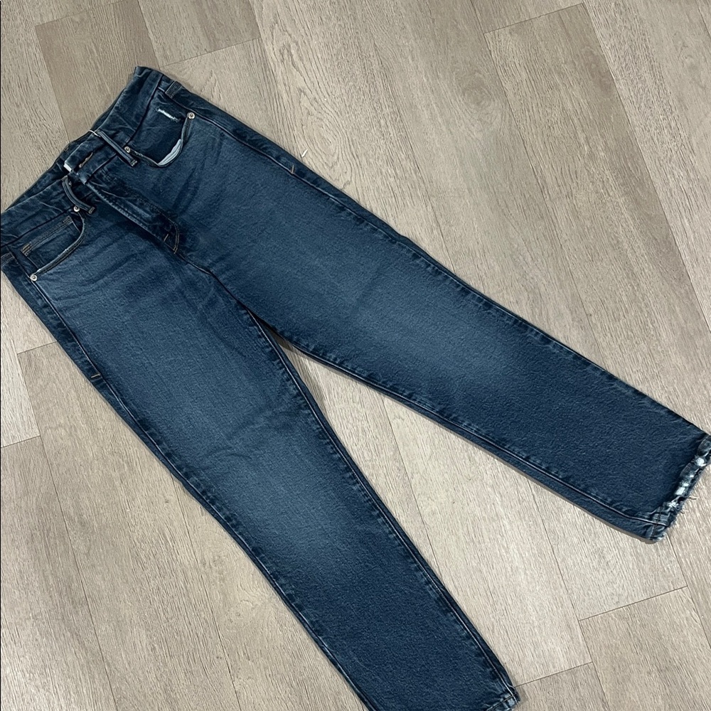 Good American Dark Blue Straight Jeans
